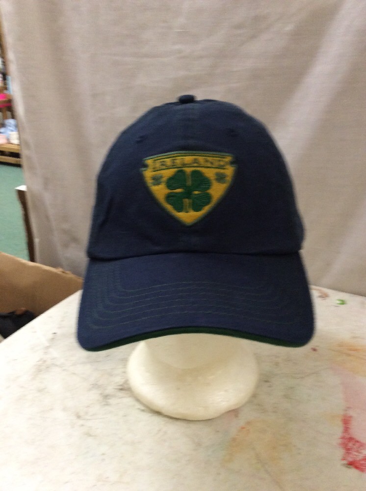 trucker hat baseball cap Vintage Ireland Navy Green & Yellow