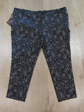 AVA  VIV NWT Women's Ankle Pants  Black w/White Design  24W- 27"L New 