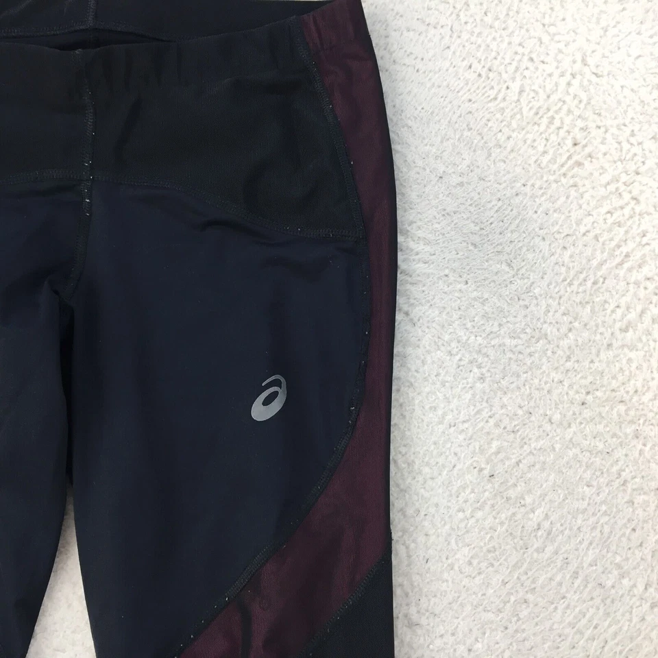 Asics Black Polyester Gym Leggings Fitness Sports Running Yoga Women UK Medium - Image 3 of 4