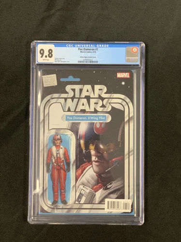 STAR WARS POE DAMERON # 1 CGC 9.8 Action Figure Variant Cover Marvel JTC
