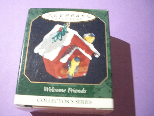 WELCOME FRIENDS  Hallmark Keepsake Ornament Miniature  1999 - Picture 1 of 5