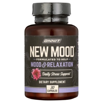Sealed ONNIT New Mood & Relaxation, Stress Formula 30 Capsules Exp 1/2027
