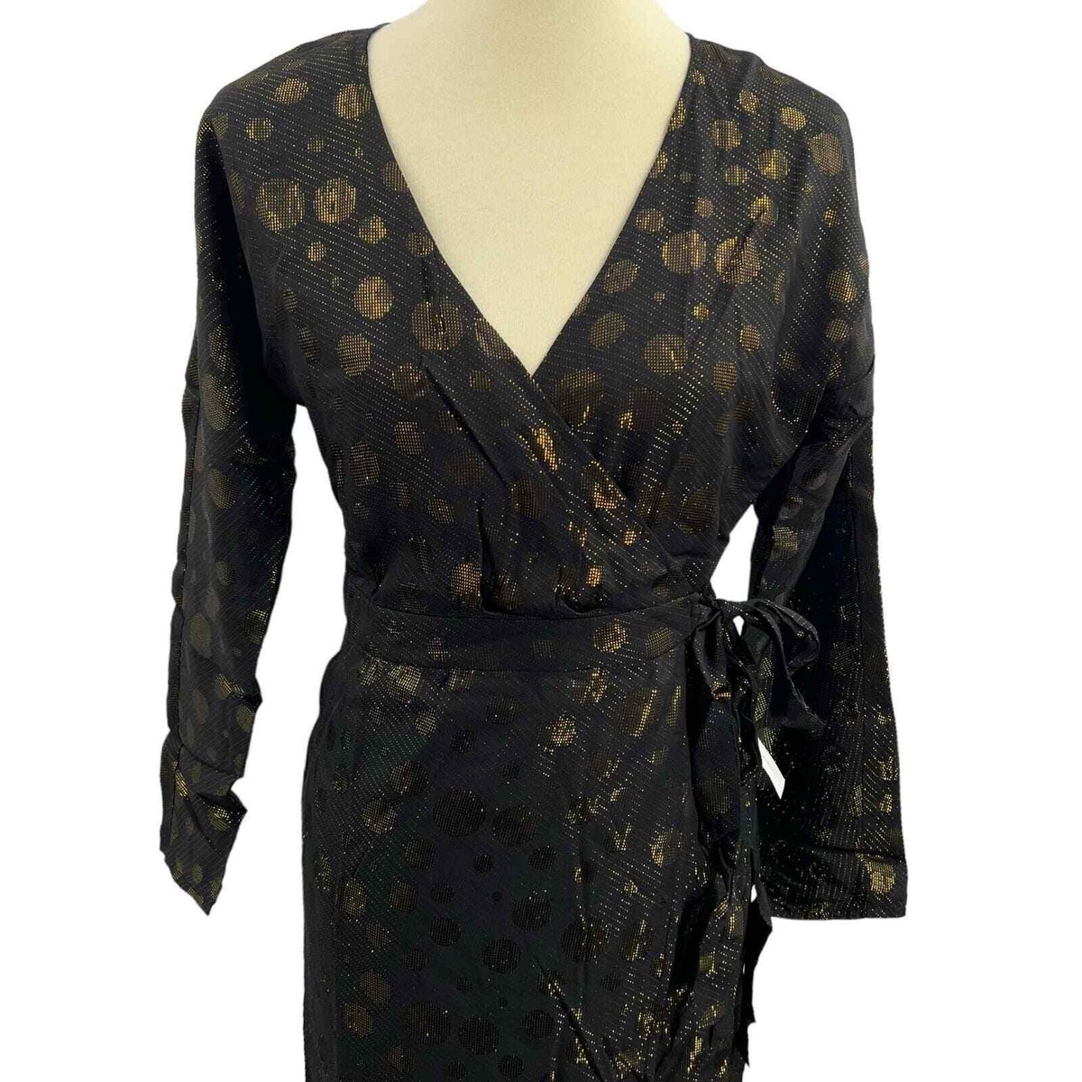 modcloth gold dress ModCloth Navy Stately Ways Velvet Gold Star Dress- Size L main image 1