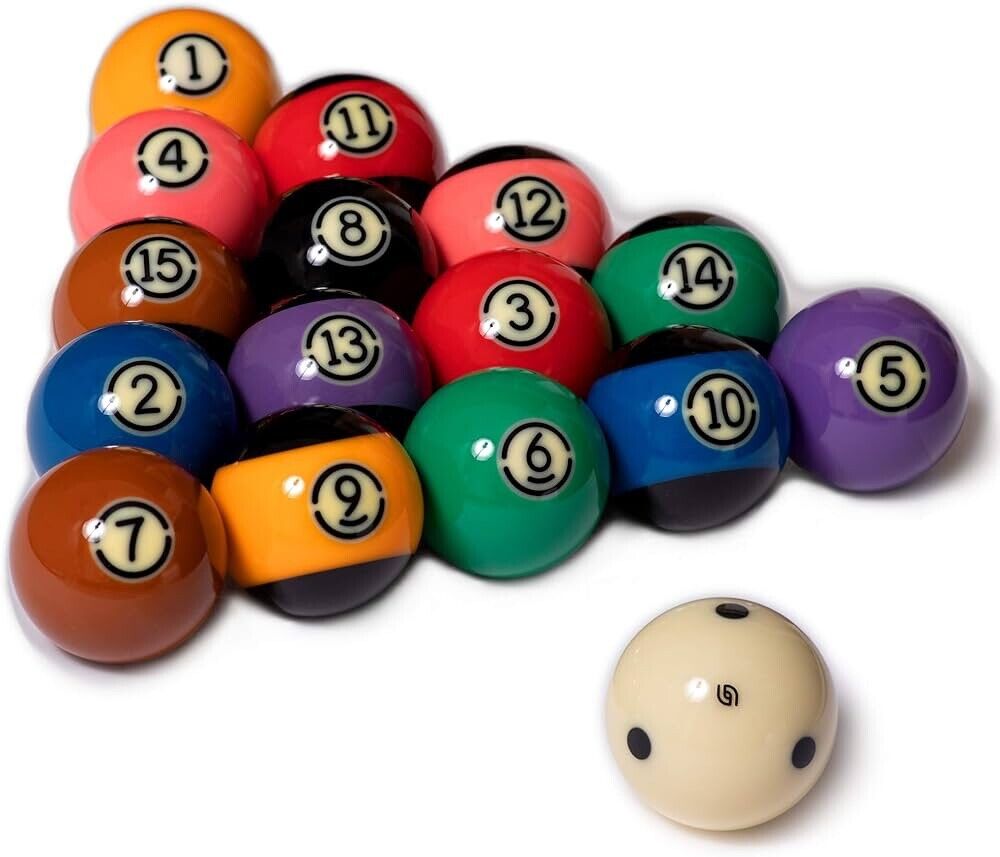 ARAMITH TOURNAMENT BLACK BELGIUM POOL BALLS 2 1/4 ARAMITH TOURNAMENT BLACK BELGIUM POOL BALLS 2 1/4