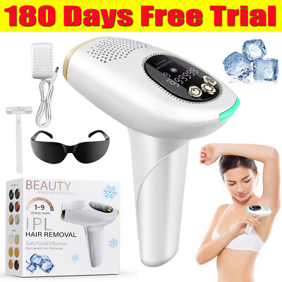 Laser Haarentfernung IPL Permanent Schmerzloser Epilator Körper Gesichts +Gläser