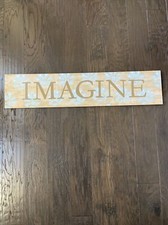 Pottery Barn Wall Decor Plaque Imagine Free Shipping