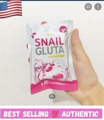 Snail Gluta Collagen Gold Whiteni Soap x20 Skin Care Face Anti-Aging