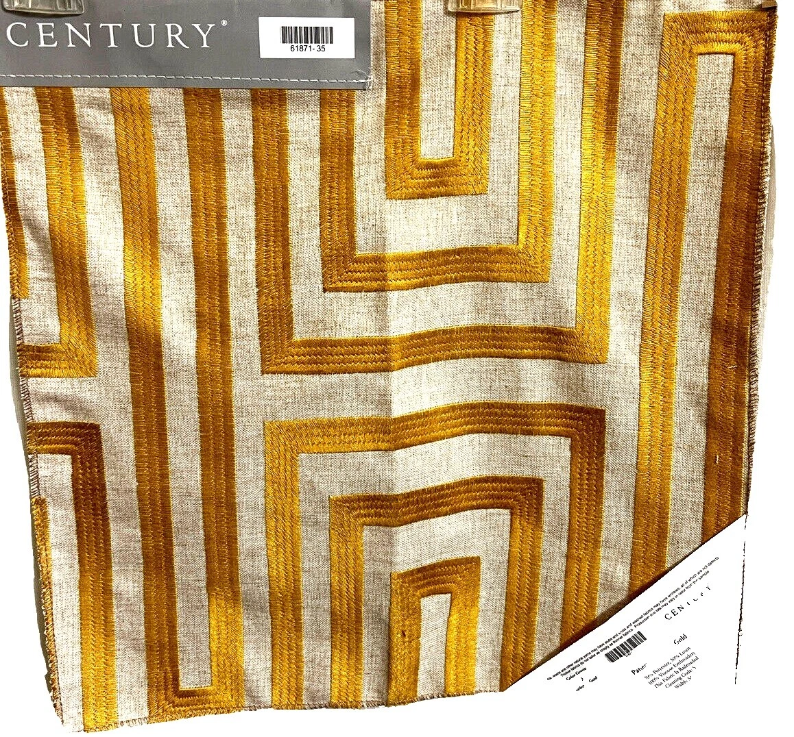 Geometric Linen Upholstery Craft Fabrics