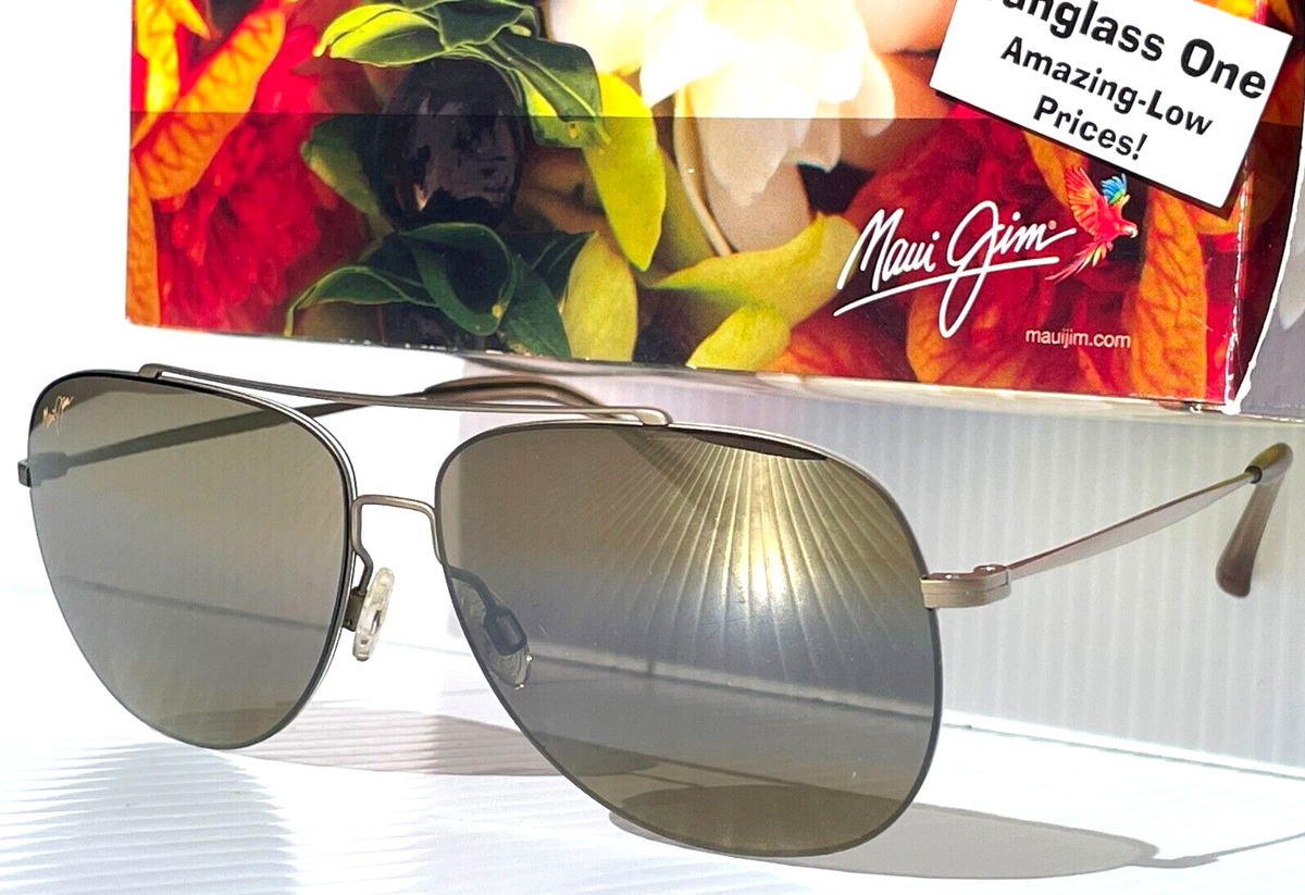 NEW Maui Jim CINDER CONE Matte Gold POLARIZED HCL Bronze Lens