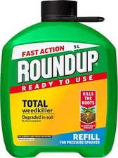 Roundup Fast Action 5L Total Weedkiller Refill Ready To Use Pump N Go Lawn Patio 6.20 per litre