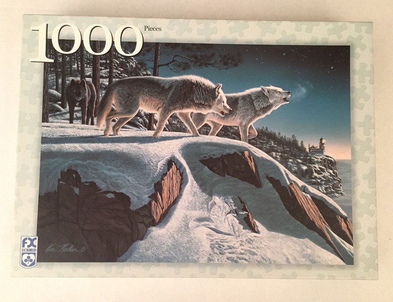 F X SCHMID PUZZLE “MOONLIGHT PROWLERS” 1000 PIECES. OMPLETE