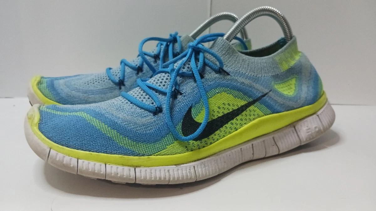 bladeren Luxe handleiding New Nike Free Flyknit 5.0 + Shoes Mens 10.5 615805 404 Blue Neon Yellow Box  | eBay