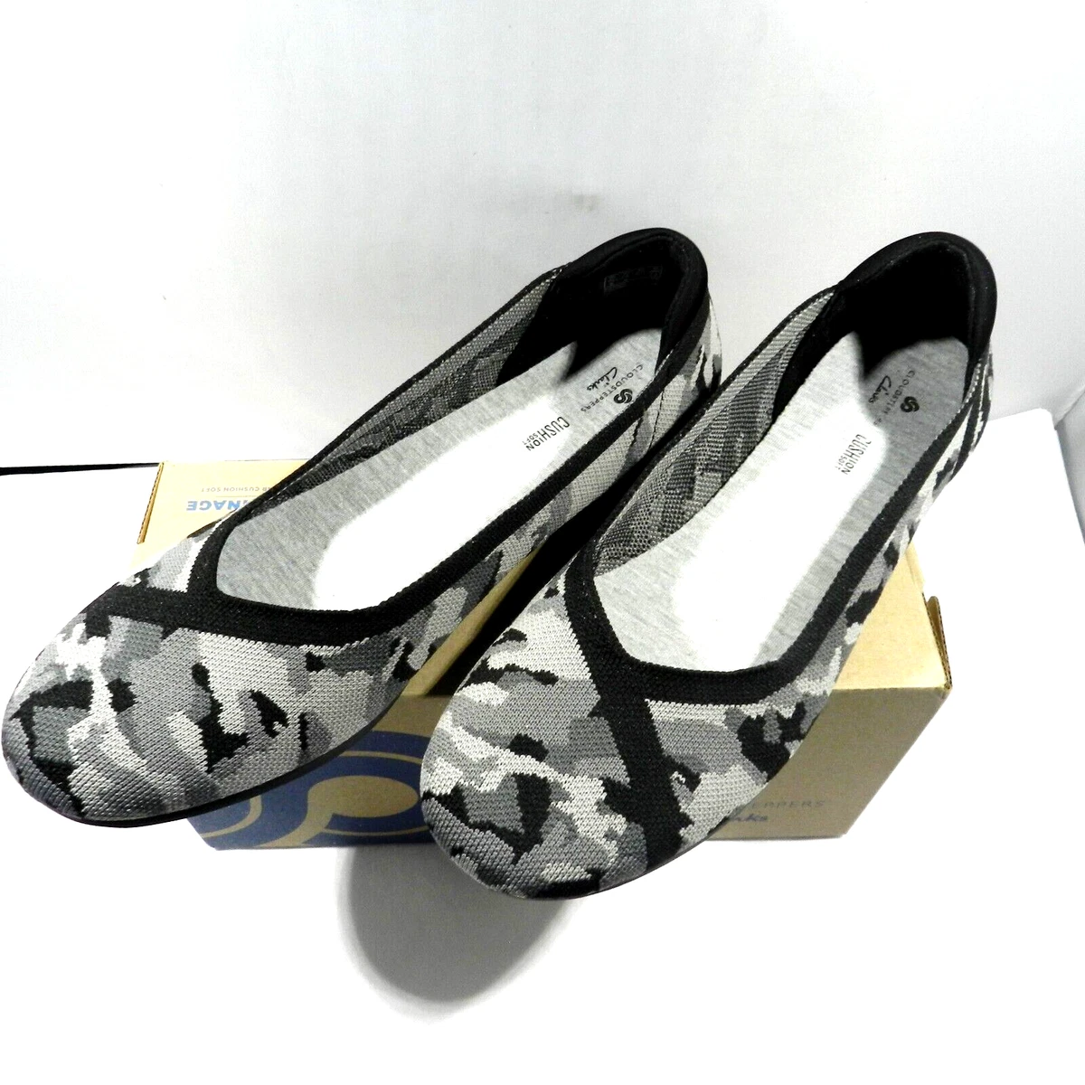 clarks washable knit slip ons