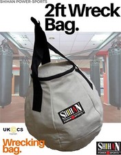 WHITE WRECKING BALL PUNCH BAG BOXING BAG Boxing, Martial Arts 2ft Round Punch Ba