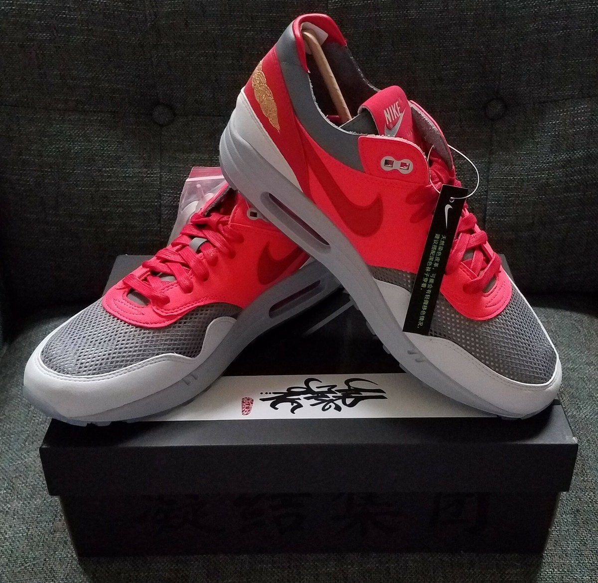CLOT × NIKE AIR MAX 1 96 90 RED 26cm Nike x CLOT Air Max 1 