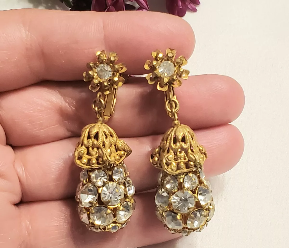 Miriam haskell clip earrings deals