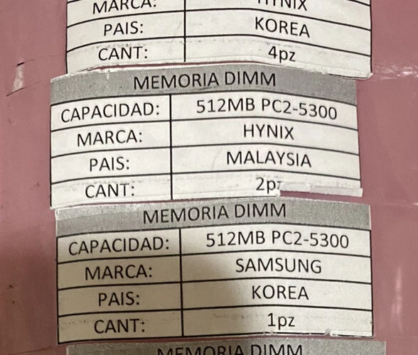 Hynix Memory 1GB (2x 512MB)5300U 667MHz Desktop PC DDR2 DIMM RAM 1RX16 - Image 2 of 3