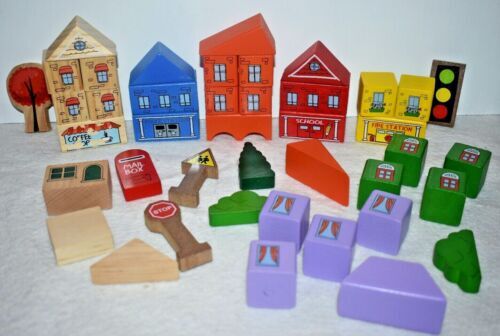 Wooden City Blocks First Learning Wooden Blocks Wooden City