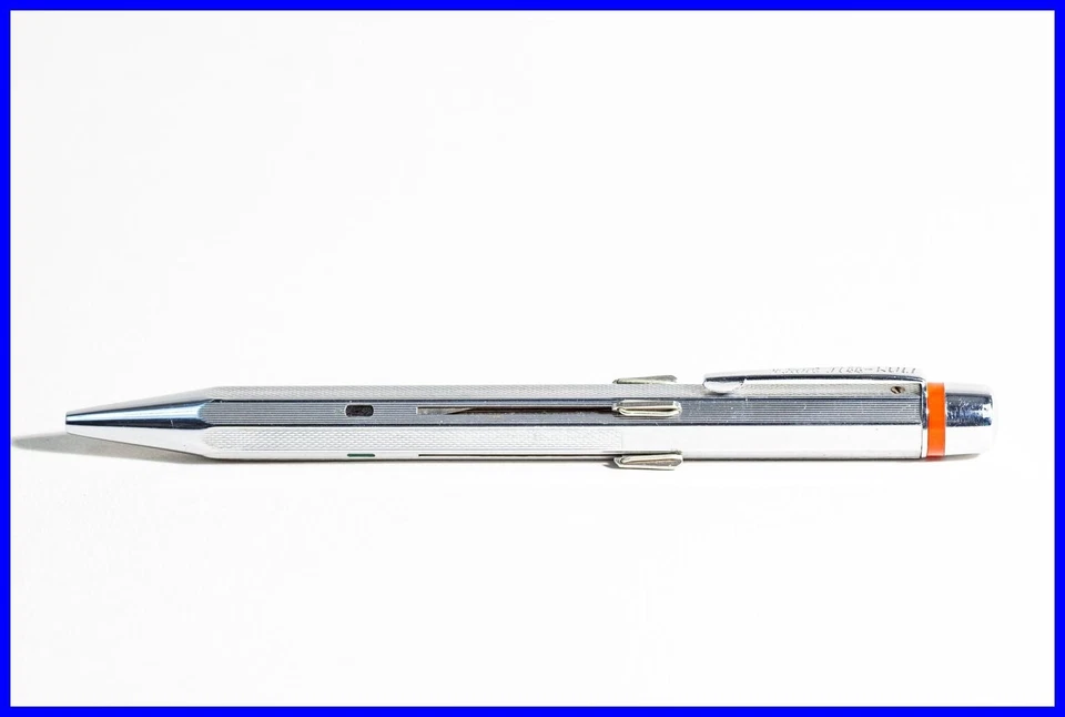 4 Farb Tikk Kuli Rotring Kugelschreiber MULTI PEN in Stahl mit Schieber Mechanik - Bild 2 von 4