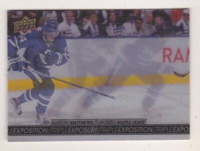 17-18 Upper Deck Tim Hortons Auston Matthews Triple Exposure Maple Leafs 2017