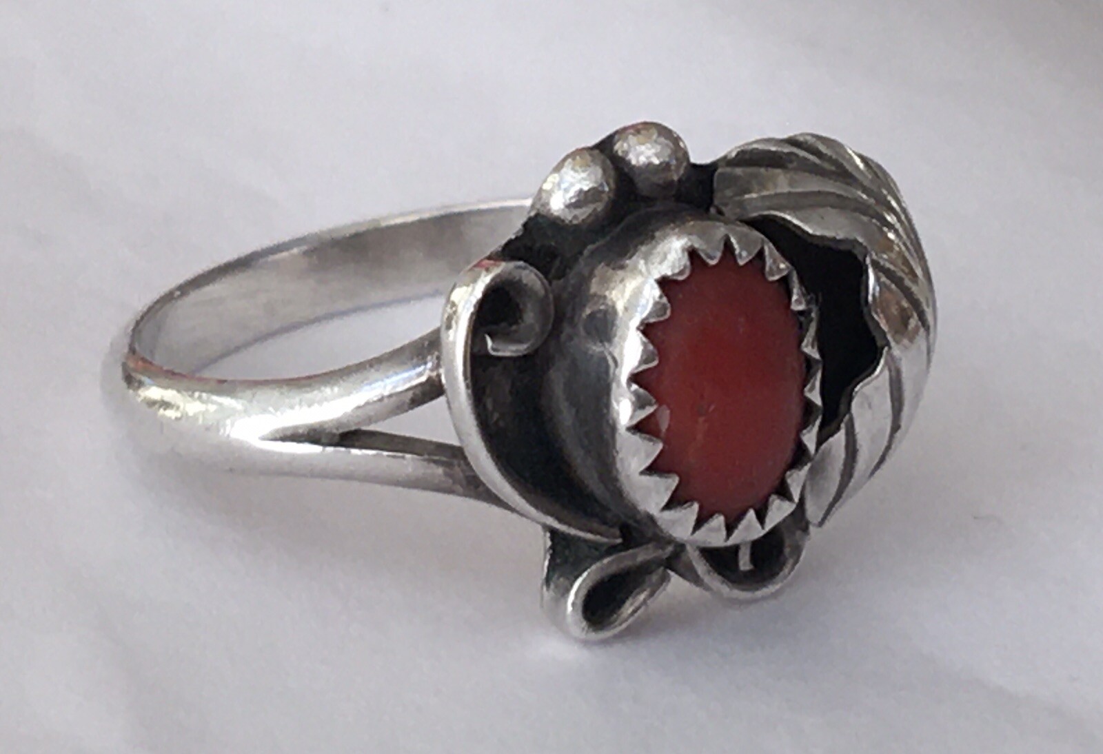 Native 925 Estate Sterling Silver Split Shank Bea… - image 5