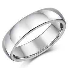 Tungsten Wedding Ring Solid Heavy Weight Polished Wedding Rings 5mm 6mm 7mm