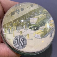 Vintage RARE US Rubber Tire Early Automobile Transportation Graphic Paperweight