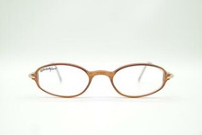 Alpina SF 413 A4 0025 Brown Gold Oval Glasses Frame Eyeglasses New