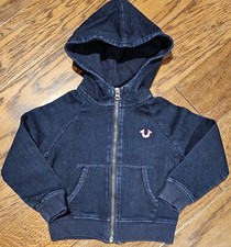 Toddler Girls Size 2T True Religion Indigo Jacket Full Zip Up EUC