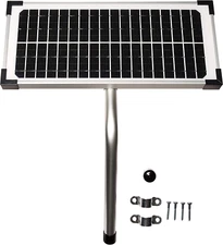 10 Watt Solar Panel Kit for Automatic Gate Openers 18 Volts Outdoor Black Cell 