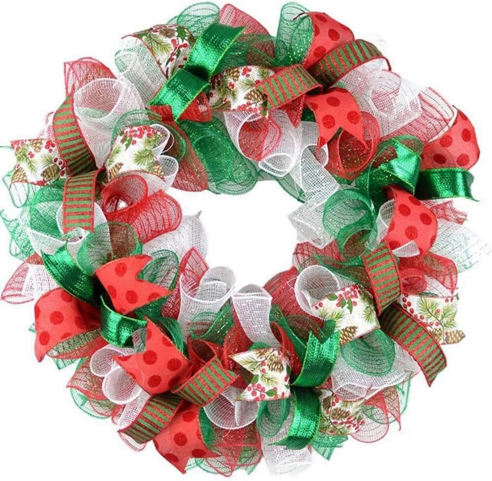 4 Rolls Deco Mesh Ribbon for Wreath Decor 10 Inch *30 FT Christmas Deco Mesh ... - Image 4 of 4
