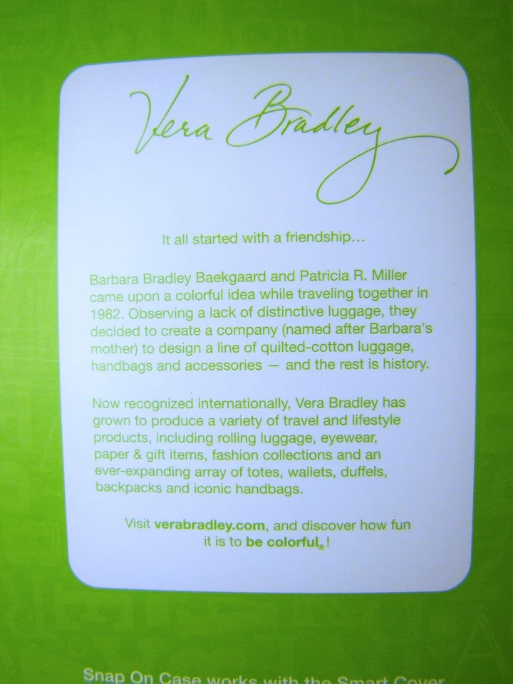 VERA BRADLEY: Funda a Presión para iPad 2 y 3 - Patrón Dogwood 12862-134 Foto 3 de 4