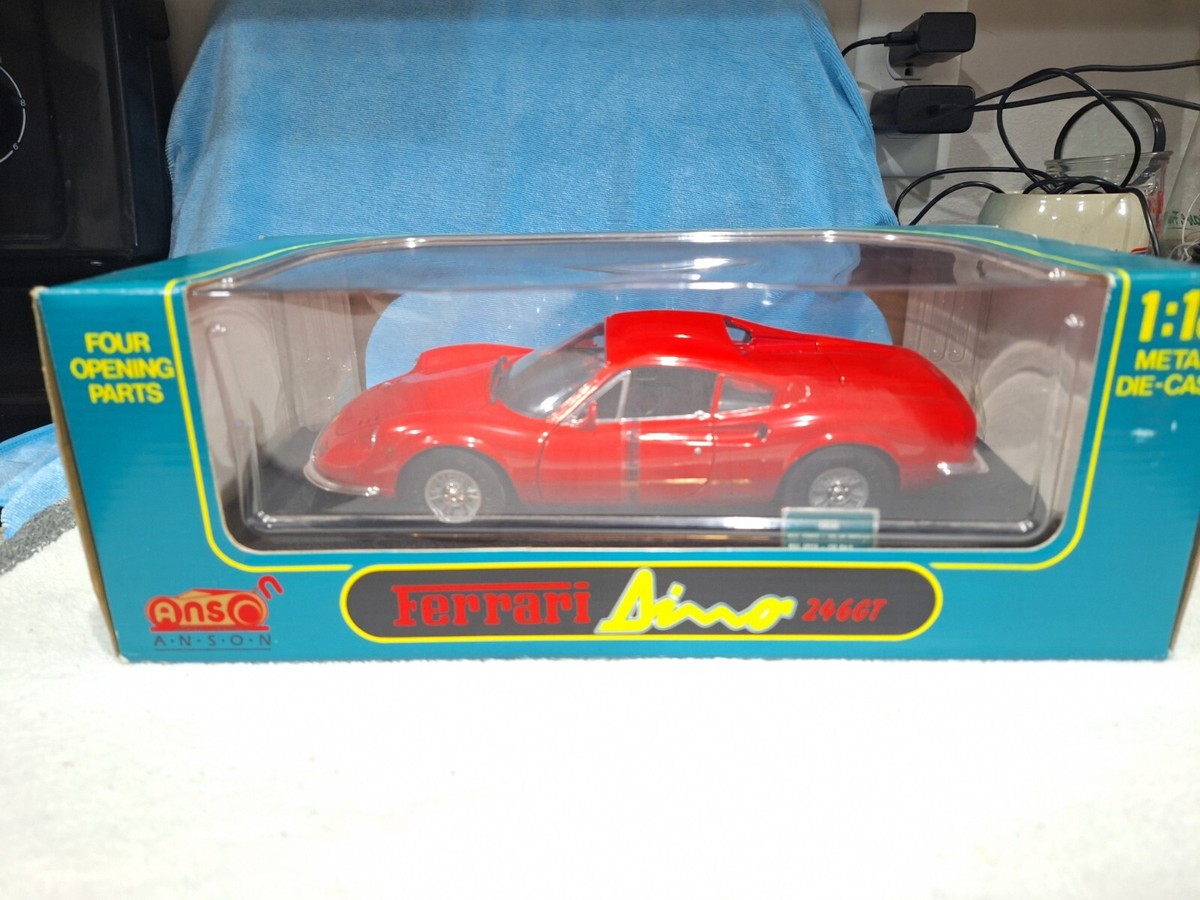 1/18 Anson Ferrari Dino 246 GT Pininfarina Red Diecast Coupe