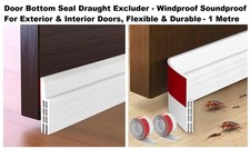 Door Bottom Draught Excluder Seal Weather Insect Wind Sound Strip Out & Indoors