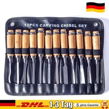 12 tlg Profi Hohlbeitel Schnitzwerkzeug Satz Stecheisen Schnitzeisen Stechbeitel