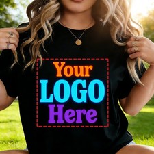 Custom T-Shirt, Personalized, Add Your Own Your Logo Photo On T Shirt Text S 3XL