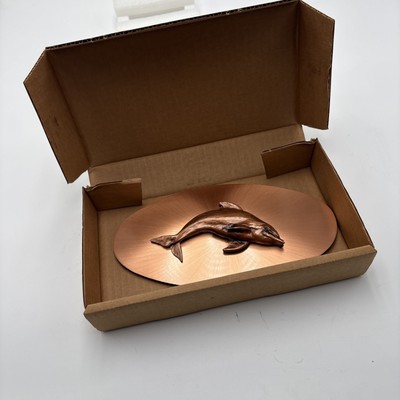Brass Dolphin Polished New In Box Wall Mount Vintage Bright And Shiny