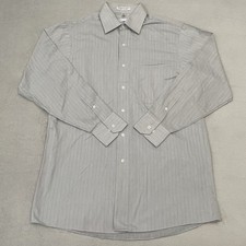Geoffrey Beene Shirt Mens 15.5 32/33 Gray Wrinkle Free Dress Long Sleeve