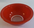 VTG Pyrex Mixing Bowl Primary Color Red Clear Bottom 1980's Nesting Bowl 1L 7"