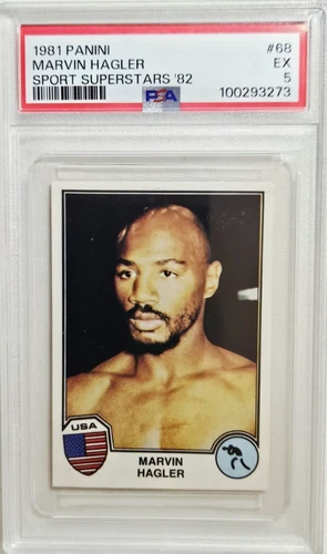 1981 Panini Sport Superstars #68 Marvin Hagler Rookie Card RC PSA 5 EX HOF
