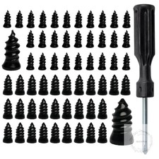60 PCS Tire Repair Rubber Nails, Reliable Screw in Tire Repair Plugs with a Scre