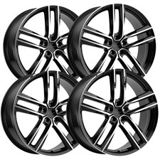 Set Of 4 Vision 475 Clutch 19x8.5 5x120 35mm Blackmachined Wheels Rims