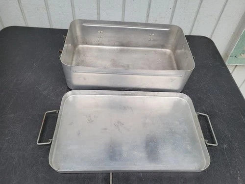 Vintage 1944 US AGMCO Army Field Stove Case Pan Aluminum WW2 Military Coleman