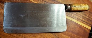 Vintage Ho Ching Kee Lee Cleaver Butcher Knife 9”:Made In Hong Kong