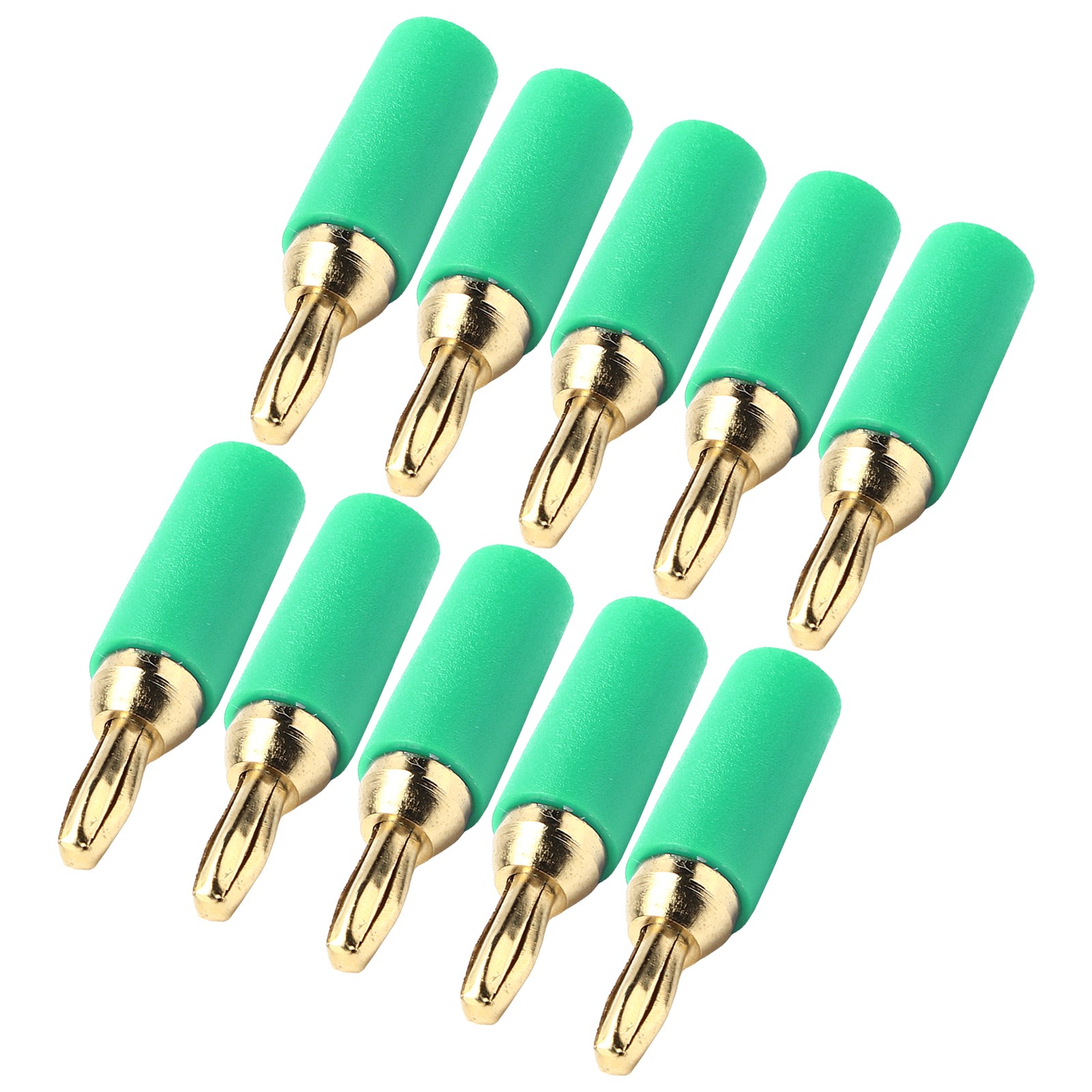 10Pcs Banana Plug 2.5mm Gold Plated Brass Solder Type Male Connector Accessory