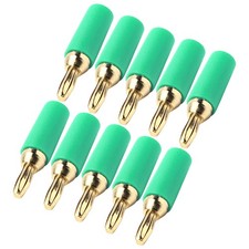 10Pcs Banana Plug 2.5mm Gold Plated Brass Solder Type Male Connector Accessory