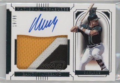 2019 Panini National Treasures 19/99 Ramon Laureano #4 Rookie Auto RC hg6