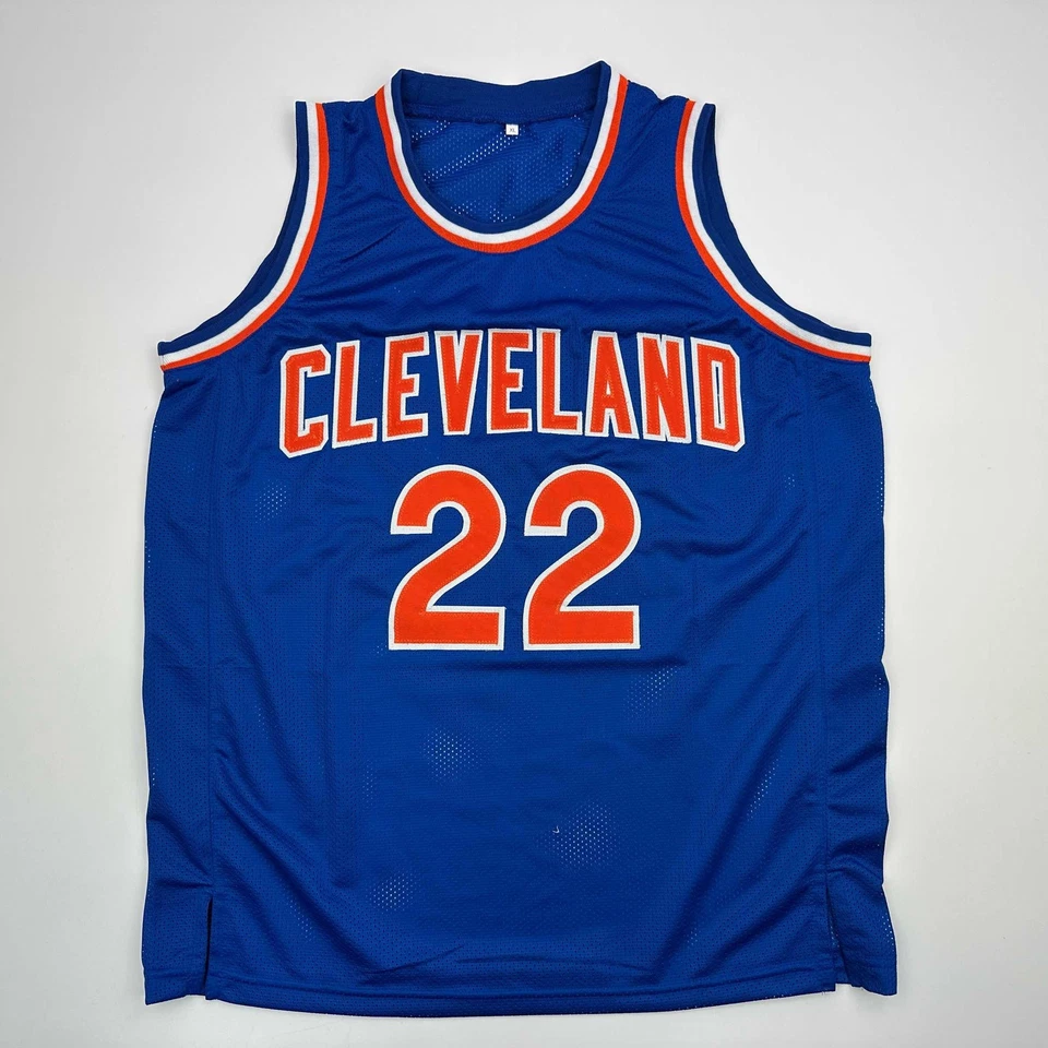 Camiseta de basquete azul autografada/assinada Larry Nance Cleveland certificado de autenticidade JSA - Imagem 4 de 4