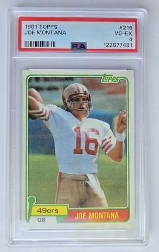 1981 Topps Joe Montana Rookie PSA 4 Graded