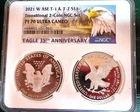 2021-W T-1 & T-2 American Silver Eagle 2 Coin Set NGC PF70 UC